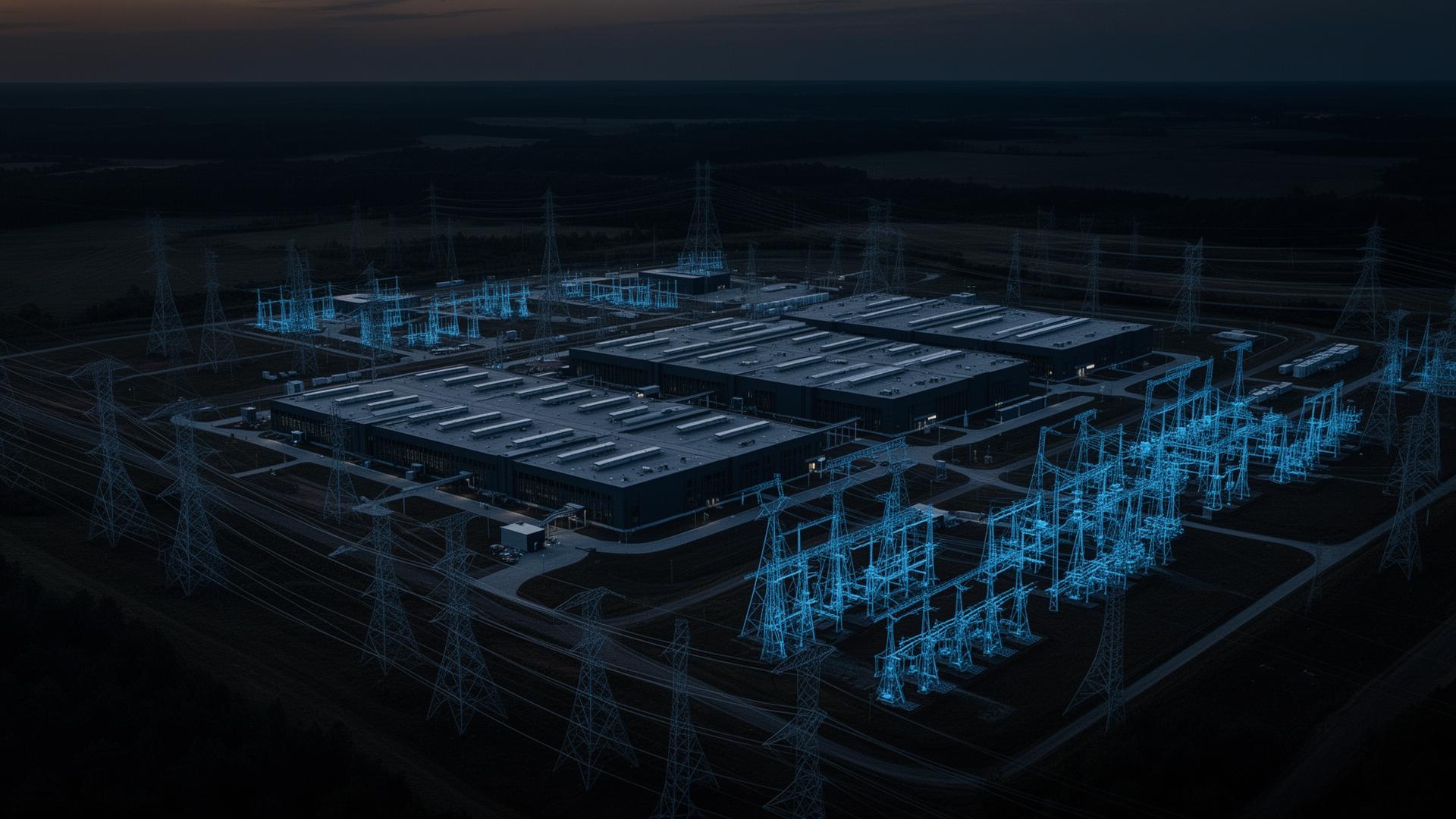 Hyperscale data center campus with transmission infrastructure